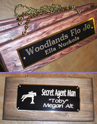 CRAFTED WOOD STALL SIGN 