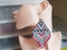 Carnation Pink Fringe Earrings - 