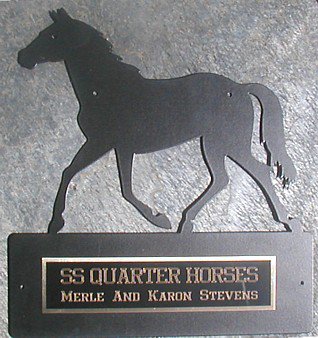 METAL HORSE STALL SIGN 