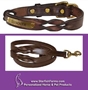 TWISTED LEATHER DOG COLLAR 