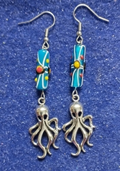 UNDER THE SEA LAMPWORK AND OCTOPUS EARRINGS 