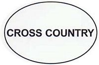 Cross Country Text Decal 